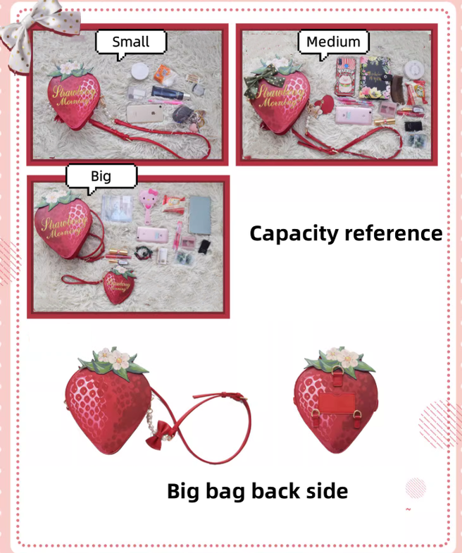 Sweet Lolita Bag Strawberry Handbag Crossbody Shoulder Bag 41814:722404