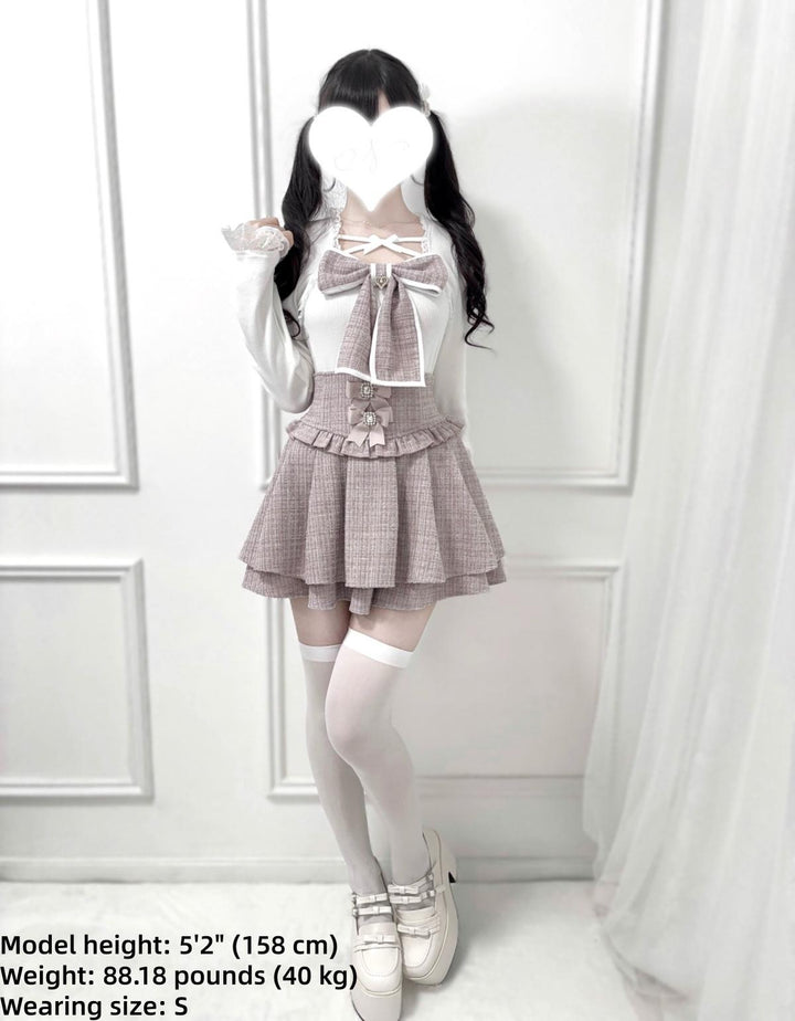 Ryousangata Knit Top, Chest Big Bow 44175:800589