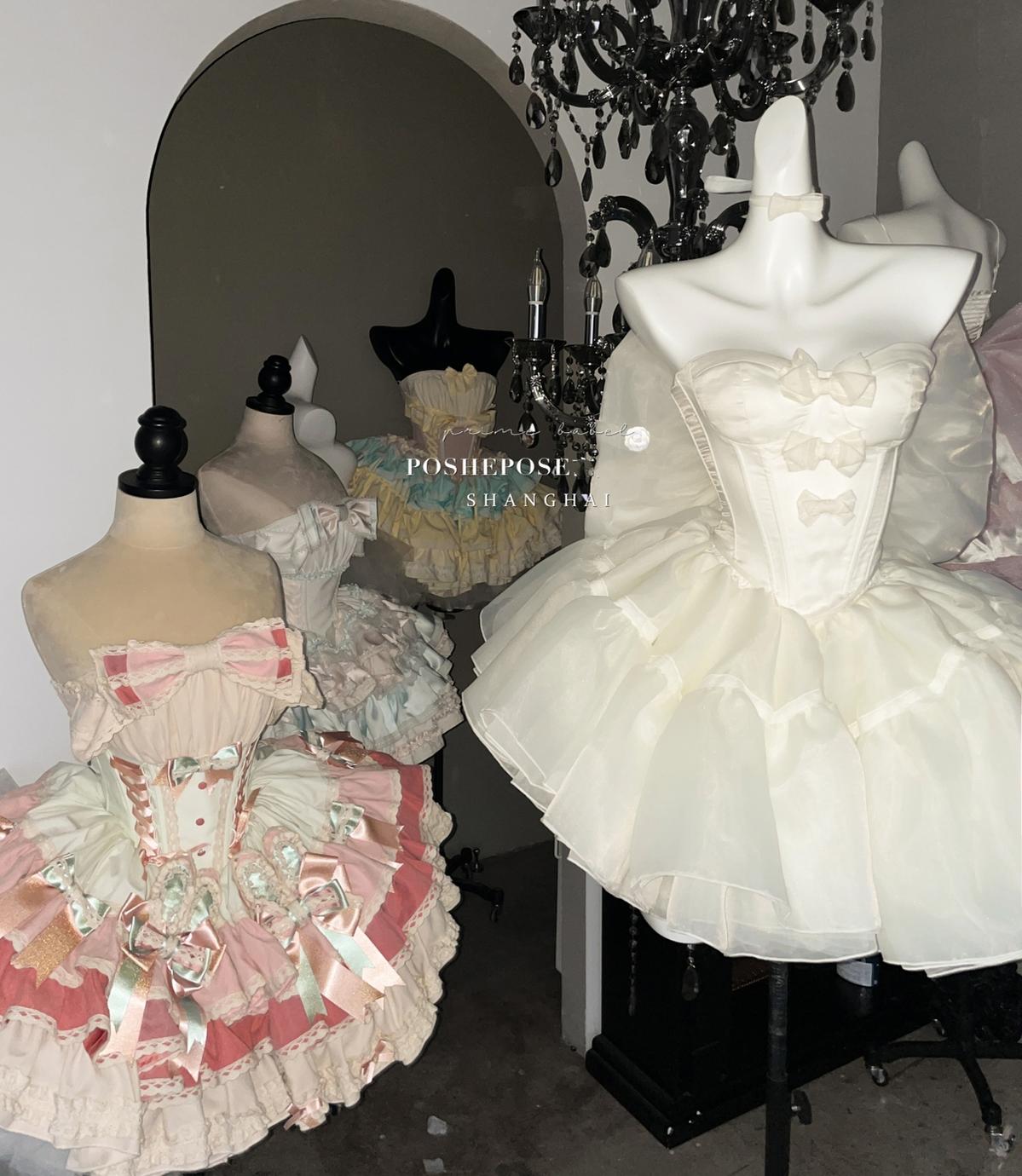 Pink Lolita Dress Corset Dress Princess Dress 36384:540862 36384:540862