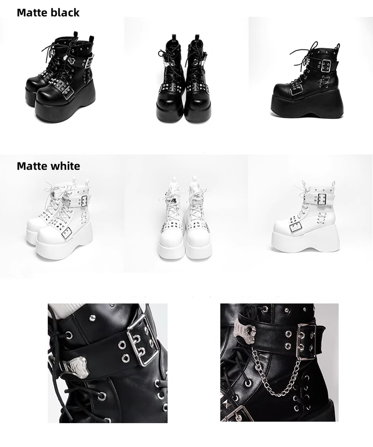 Punk Platform Shoes Subculture Thick-soled Boots Martin boots 40870:697358