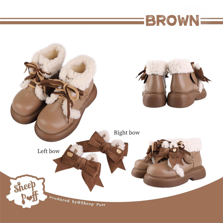 Kawaii Shoes Animal Ears Short Snow Boots (34 35 36 37 38 39 40 / Brown) 33770:447298 (34 35 36 37 38 39 40 / Brown) 33770:447298