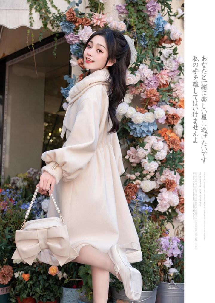 Ryousangata Coat JK Uniform Winter Coat With Ribbon 41132:692226