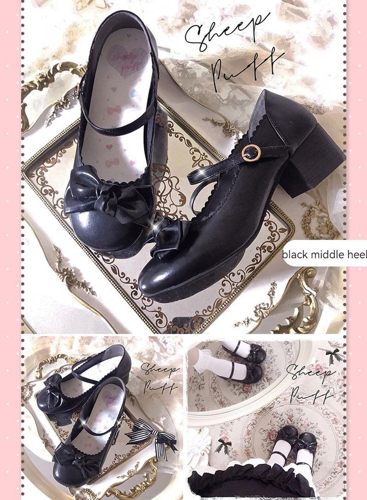 Kawaii Fashion Lolita Round-Toe Mary Jane Shoes Multicolor 22832:327338