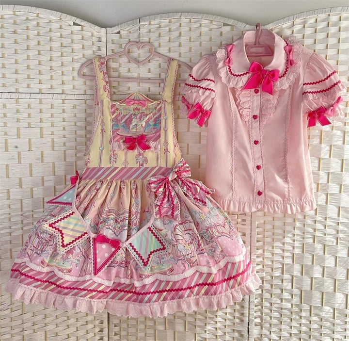 Sweet Lolita Dress Lolita Salopette JSK Set Multicolors 36482:552180