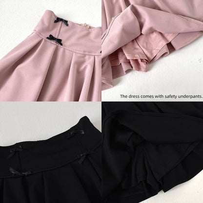 Jirai Kei Skirt Double Layer Puff Skirt with Bow 36770:534810