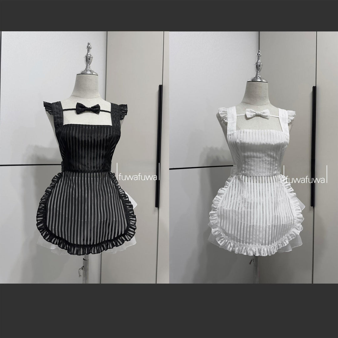 Black/White Organza Apron, Perfect for Jersey Maid Outfit 44858:826410