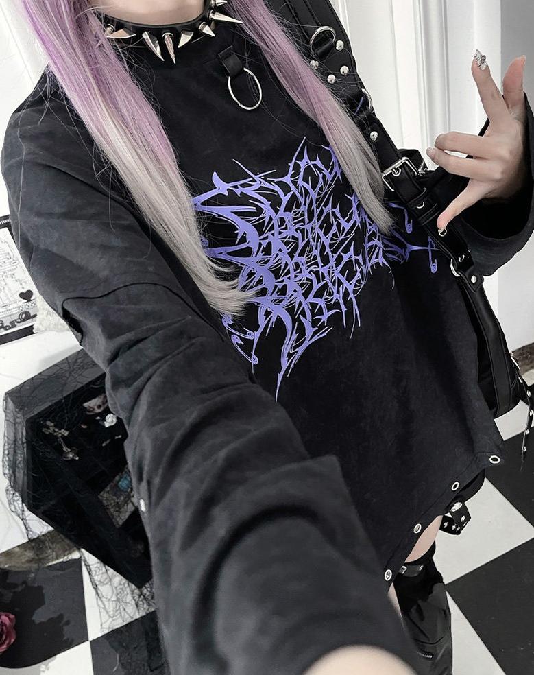 Subculture Long-Sleeved T-shirt, Tie-dye Style Available 44562:816060