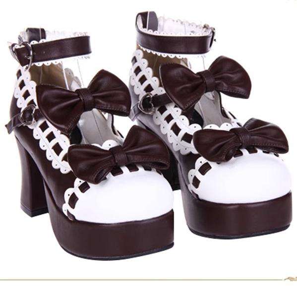 Lolita Shoes High Heels Shoes With Bow 4 Colors 31794:370706 31794:370706