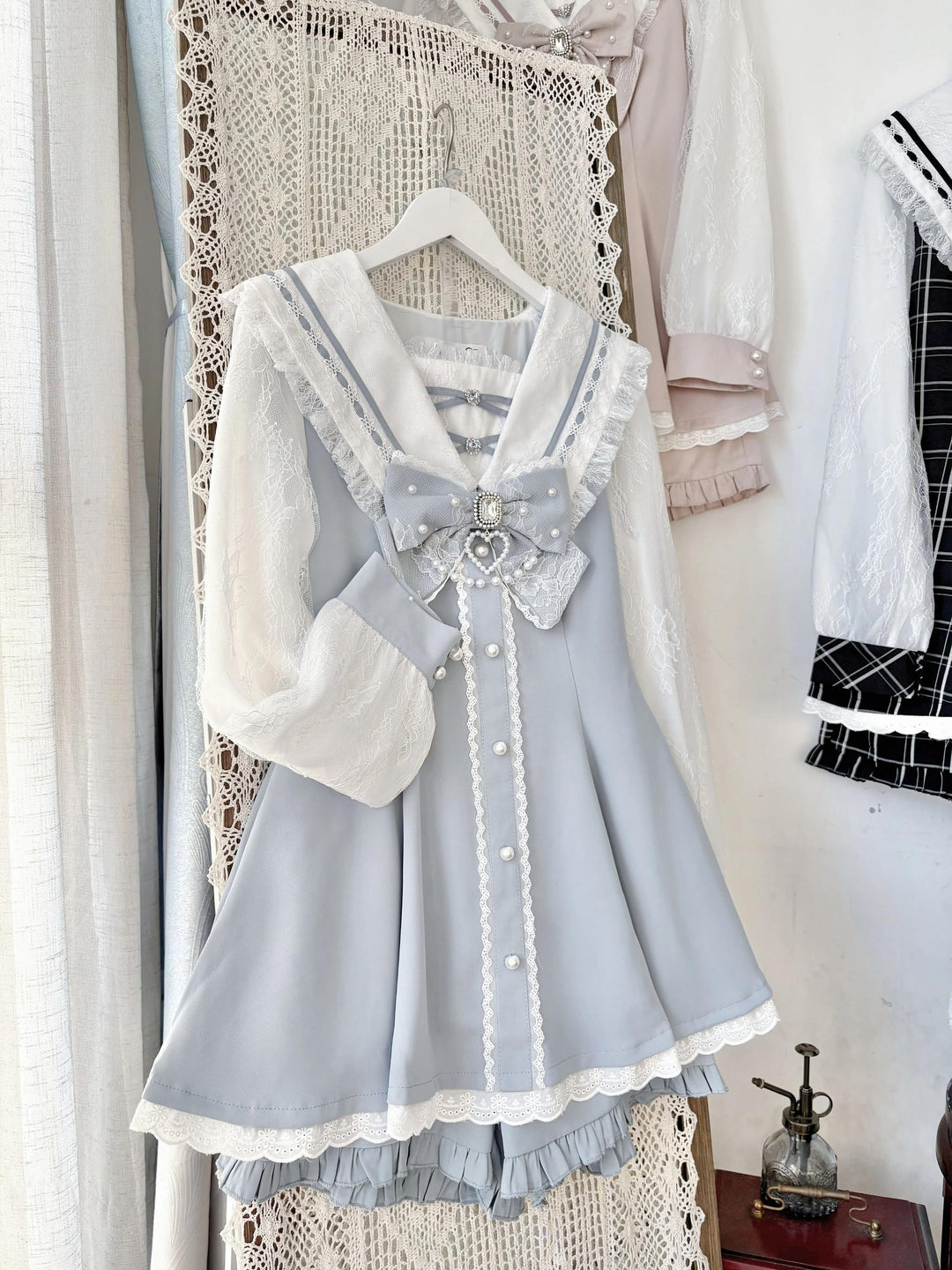 Sailor Collar Ryousangata Set Up, Lace Sleeves 43785:785599