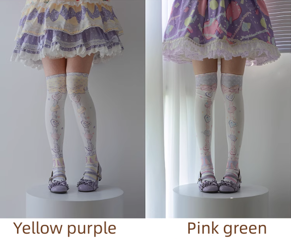 Lolita Woman Socks Pastel color Colour Knee-High Socks 31746:367410 31746:367410