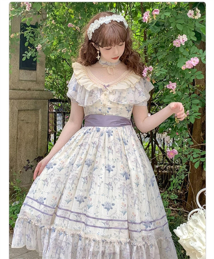 Classic Lolita Dress Letters And Poems Summer Flower Wall Series 37252:562072