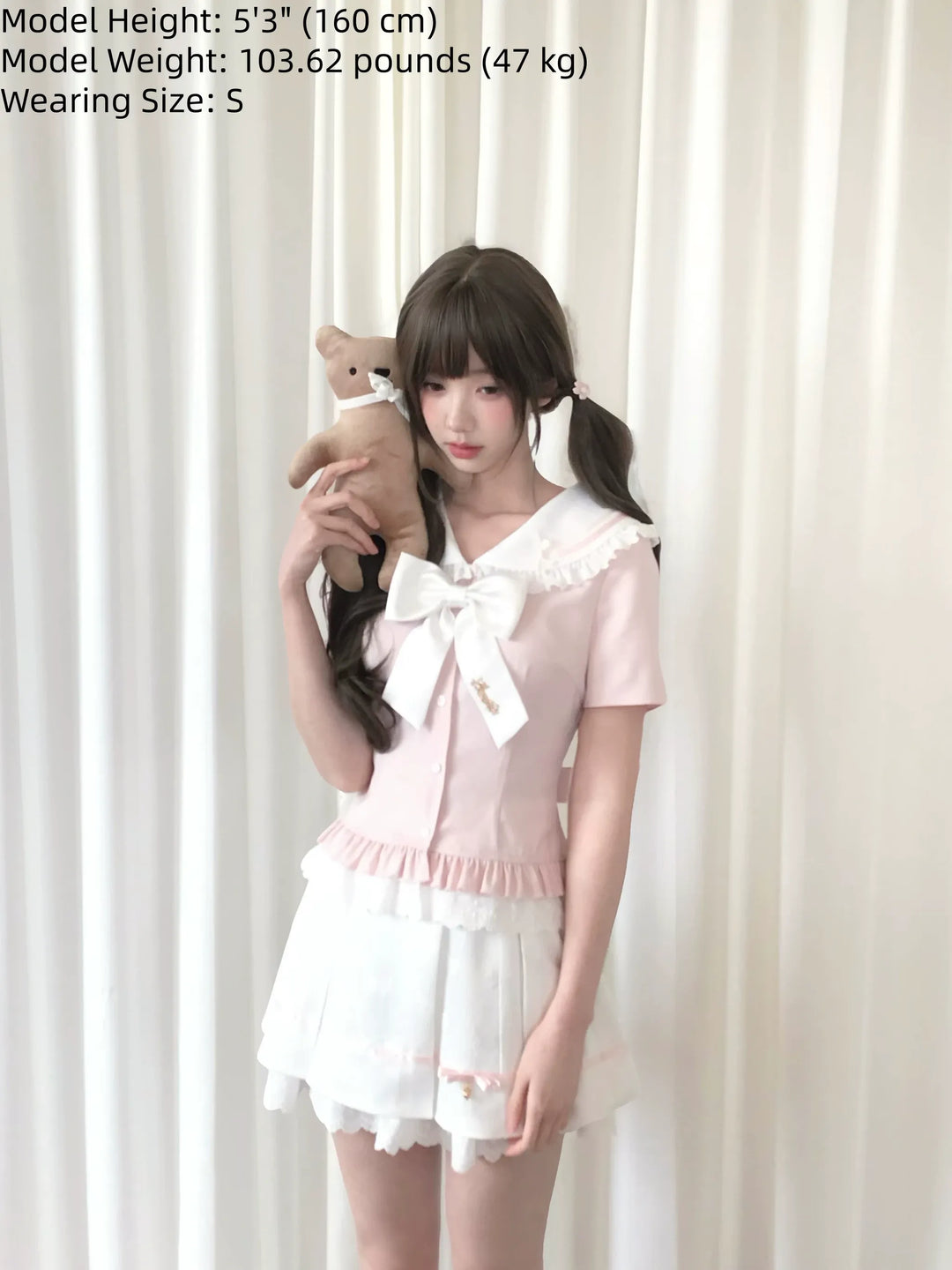 Ryousangata Sailor Collar Blouse, Pleated Skirt 45342:848360