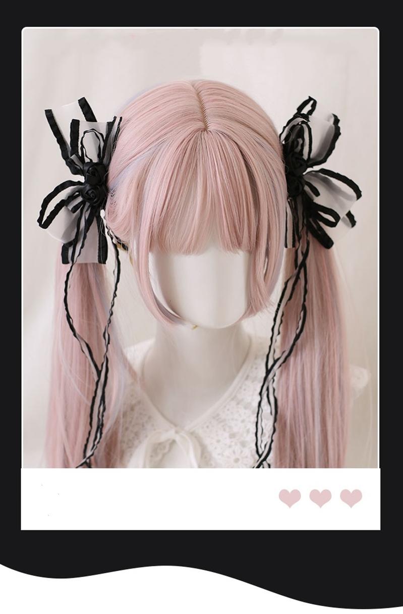 Jirai Kei Hairpin Lolita Headdress With Ribbon Multicolor 35300:489318 35300:489318