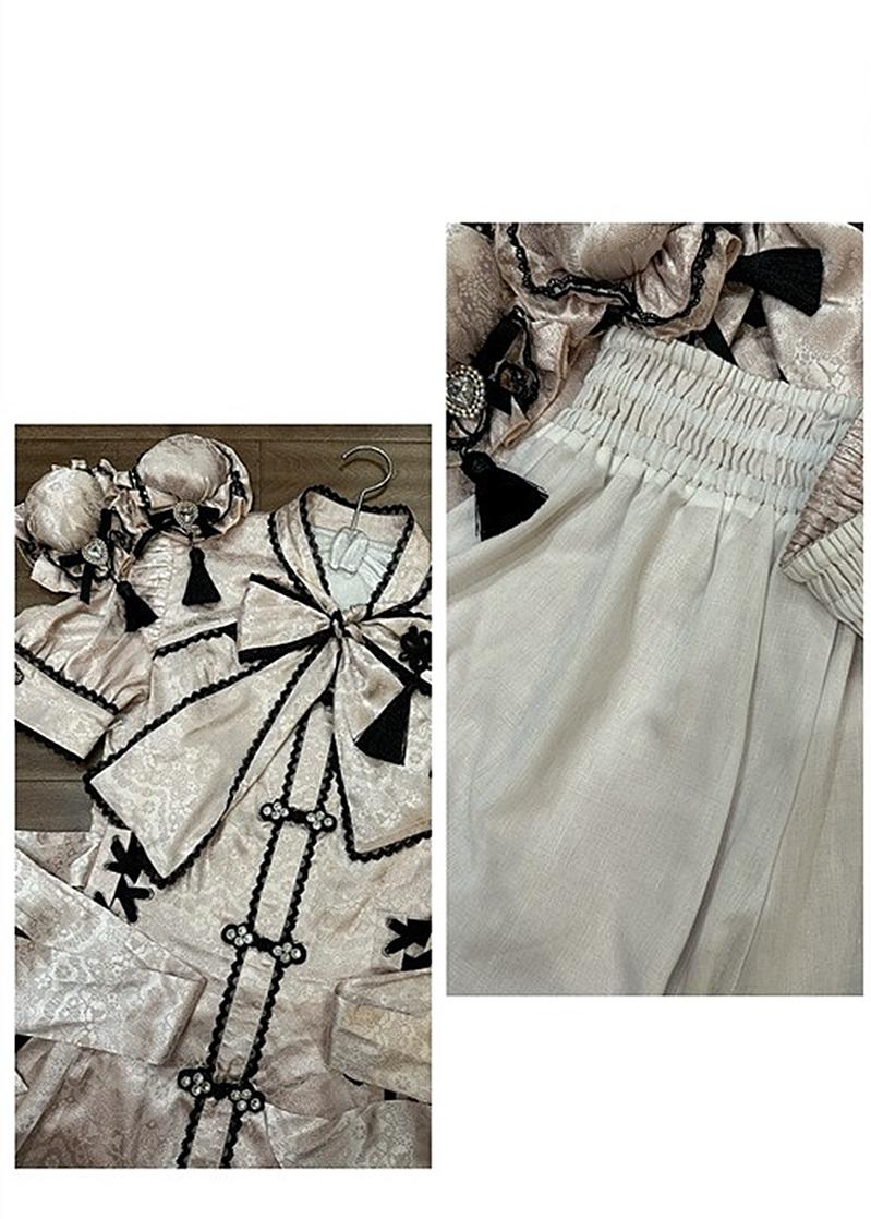 Jirai Kei Dress Short Sleeve Dress Shorts Set Chinese Style 34130:481816