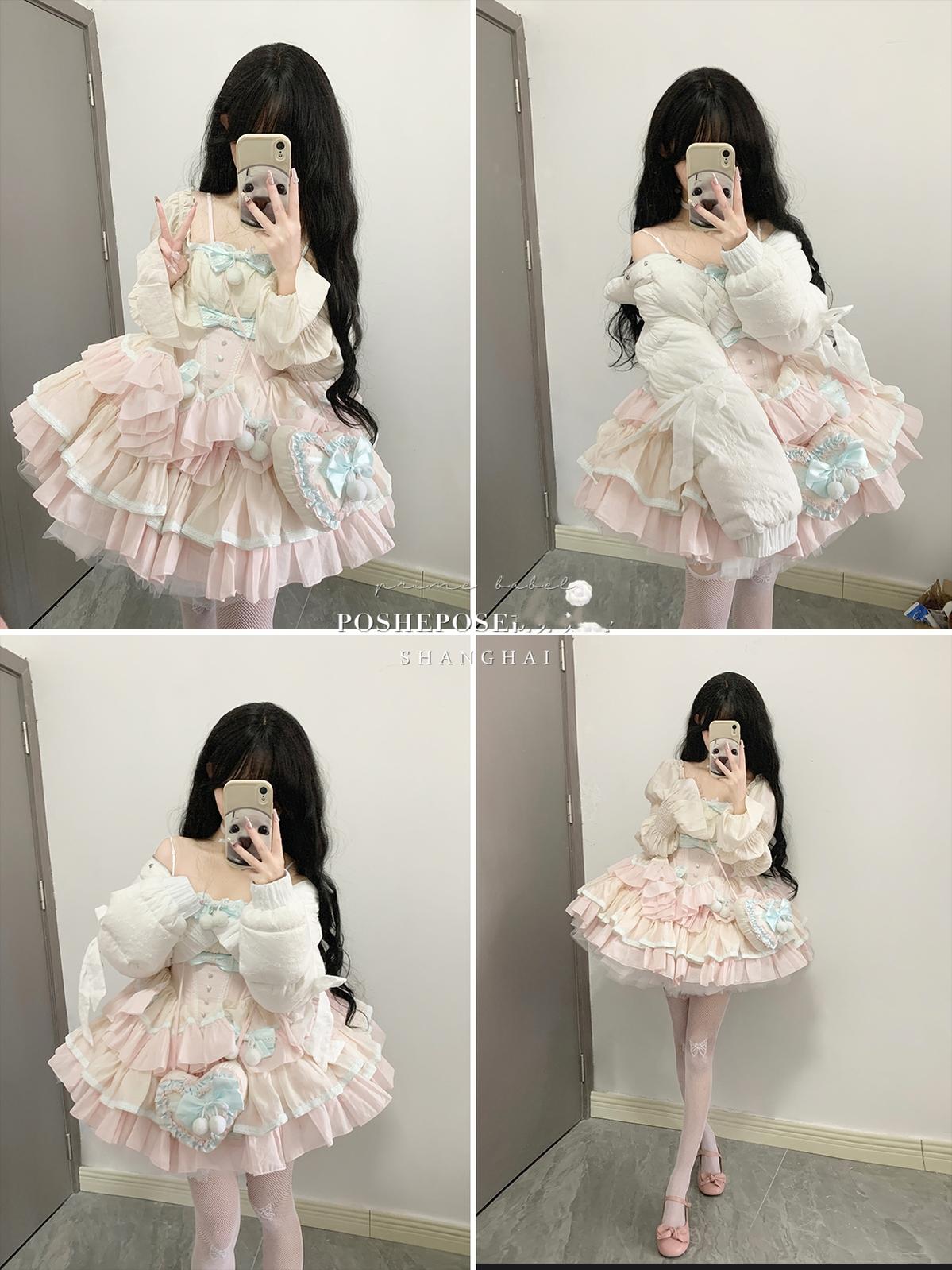 Lolita Dress Fishbone Dress Corset Dress Multicolor 36380:540624