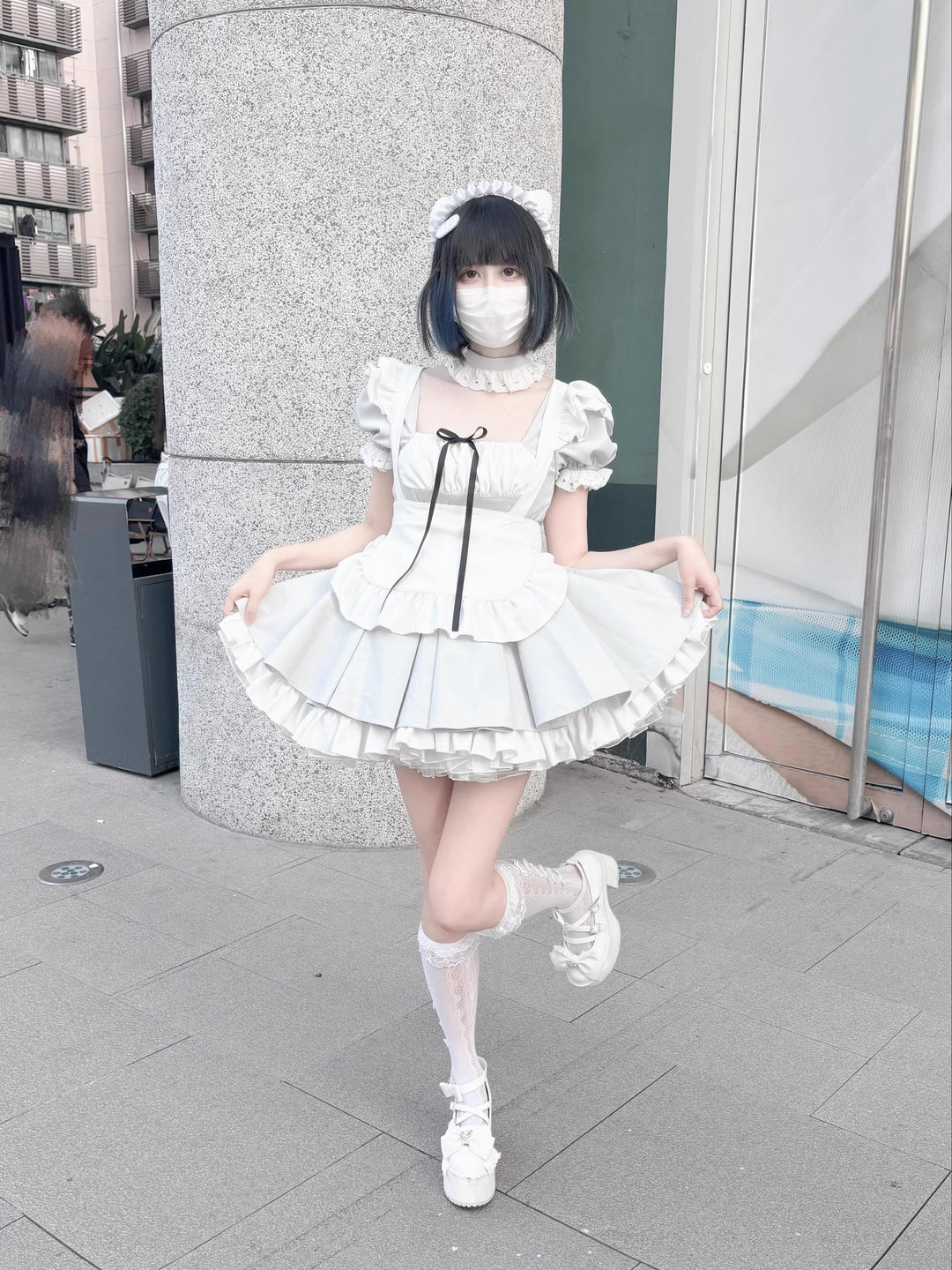 Kawaii Maid Dress, Detachable White Apron 43805:786139