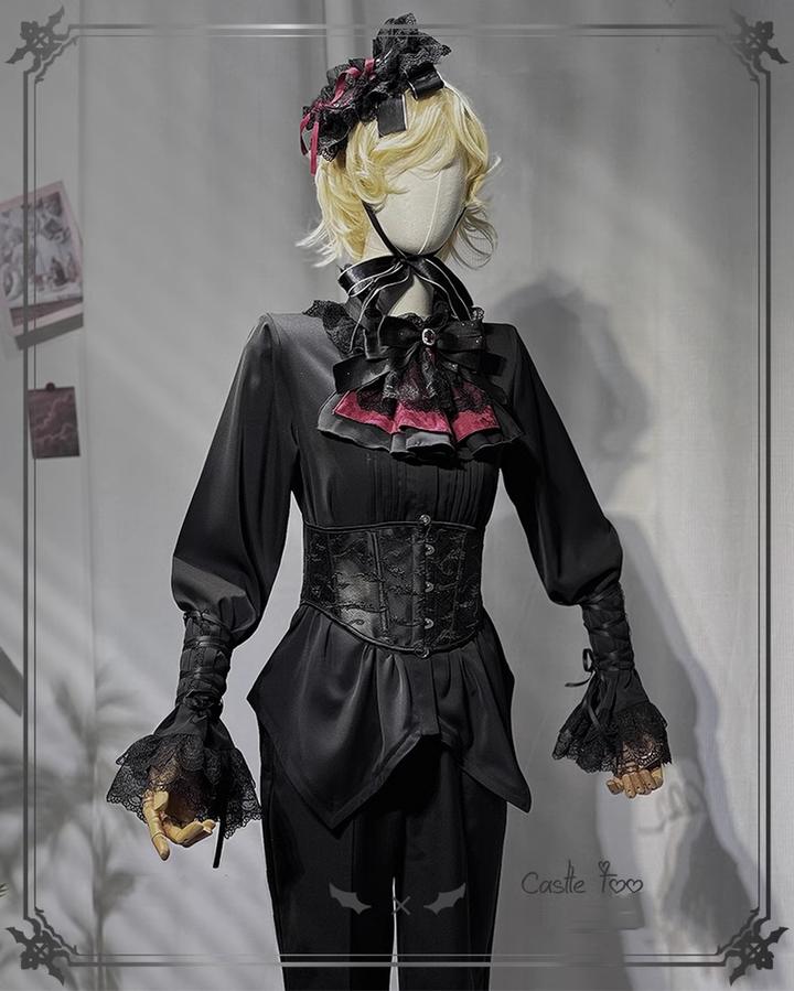 Ouji Lolita Outfit Prince Set Coat Shirt Pants 39364:629798