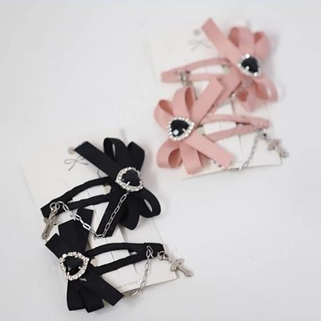 Jirai Kei Lolita JK Hair Clips Bow Bangs Hairpin Accessories 22518:332200