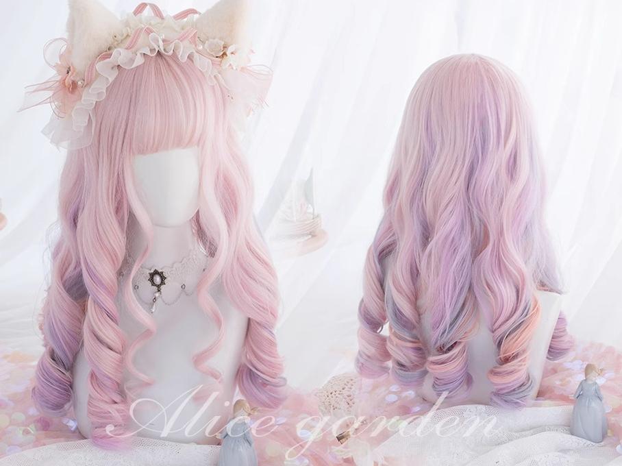 Lolita Wig Fairy Kei Wig Rainbow Wig Pink Wig 31726:497128 31726:497128