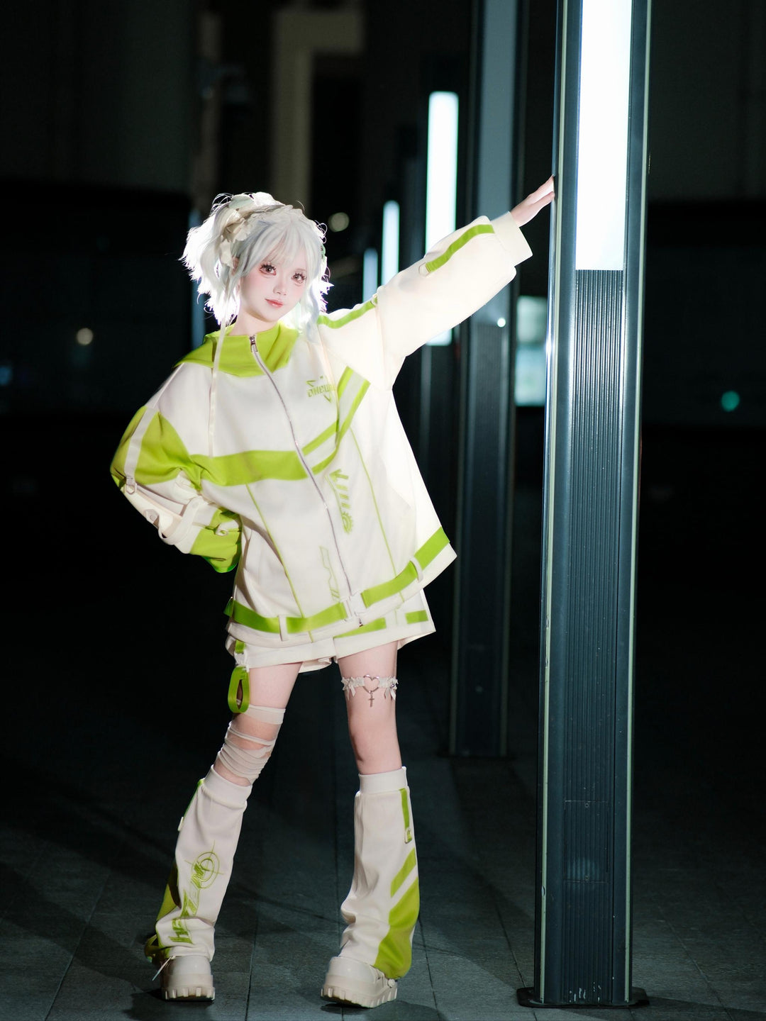 Plus Size Tenshi Kaiwai Outfit, Jacket and Shorts 44120:796945