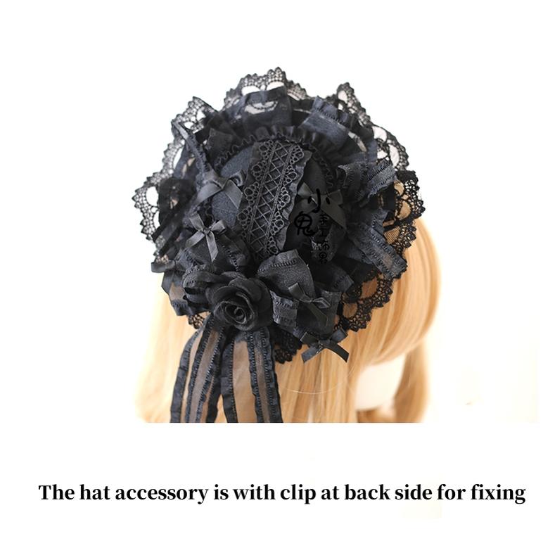 Lolita Hair Accessory Black Hand Sleeves Hair Clip Brooch 39112:613480