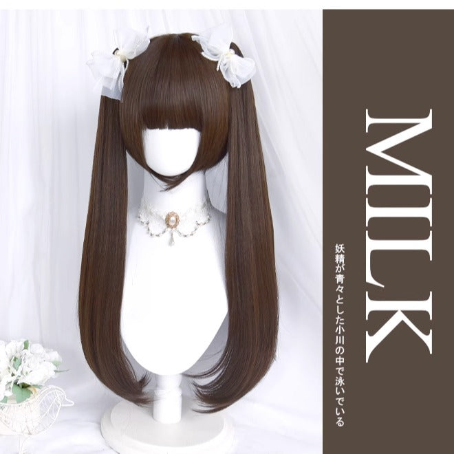 Kawaii Detachable Ponytail Wavy Wigs 3 Colors 21878:318254 21878:318254