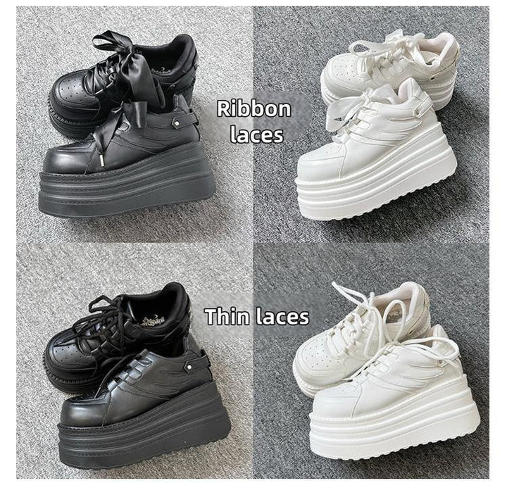 Jirai Kei Platform Shoes Round-toe Sneaker Shoes 40090:678532