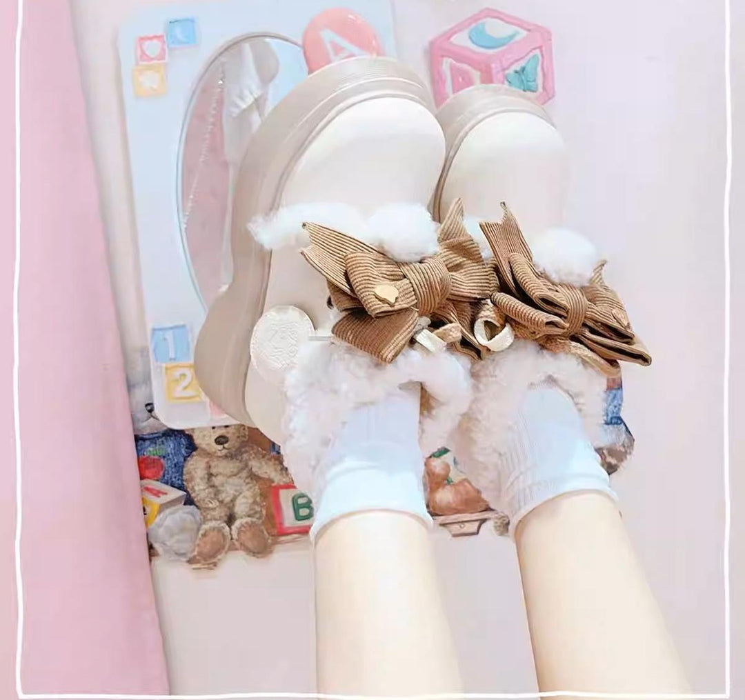 Kawaii Shoes Animal Ears Short Snow Boots 33770:447302 33770:447302