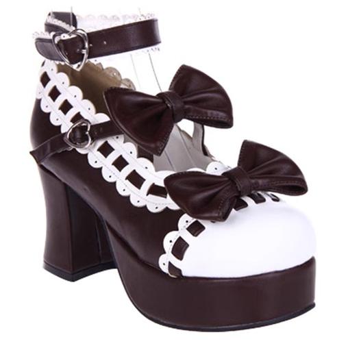 Lolita Shoes High Heels Shoes With Bow 4 Colors 31794:370698 31794:370698