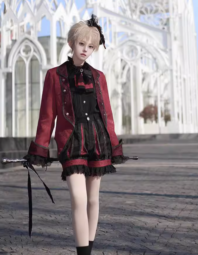 Ouji Lolita Outfit Prince Set Coat Shirt Pants 39364:629898