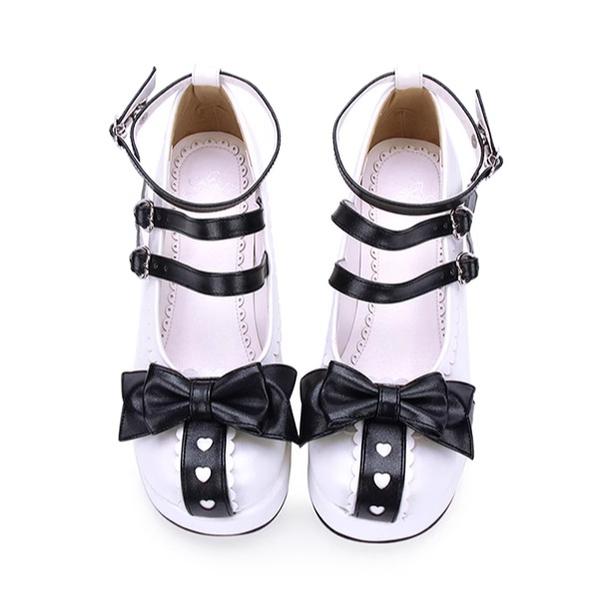 Lolita Platform Shoes Round Toe Thick Bottom Princess Shoes 37448:561694