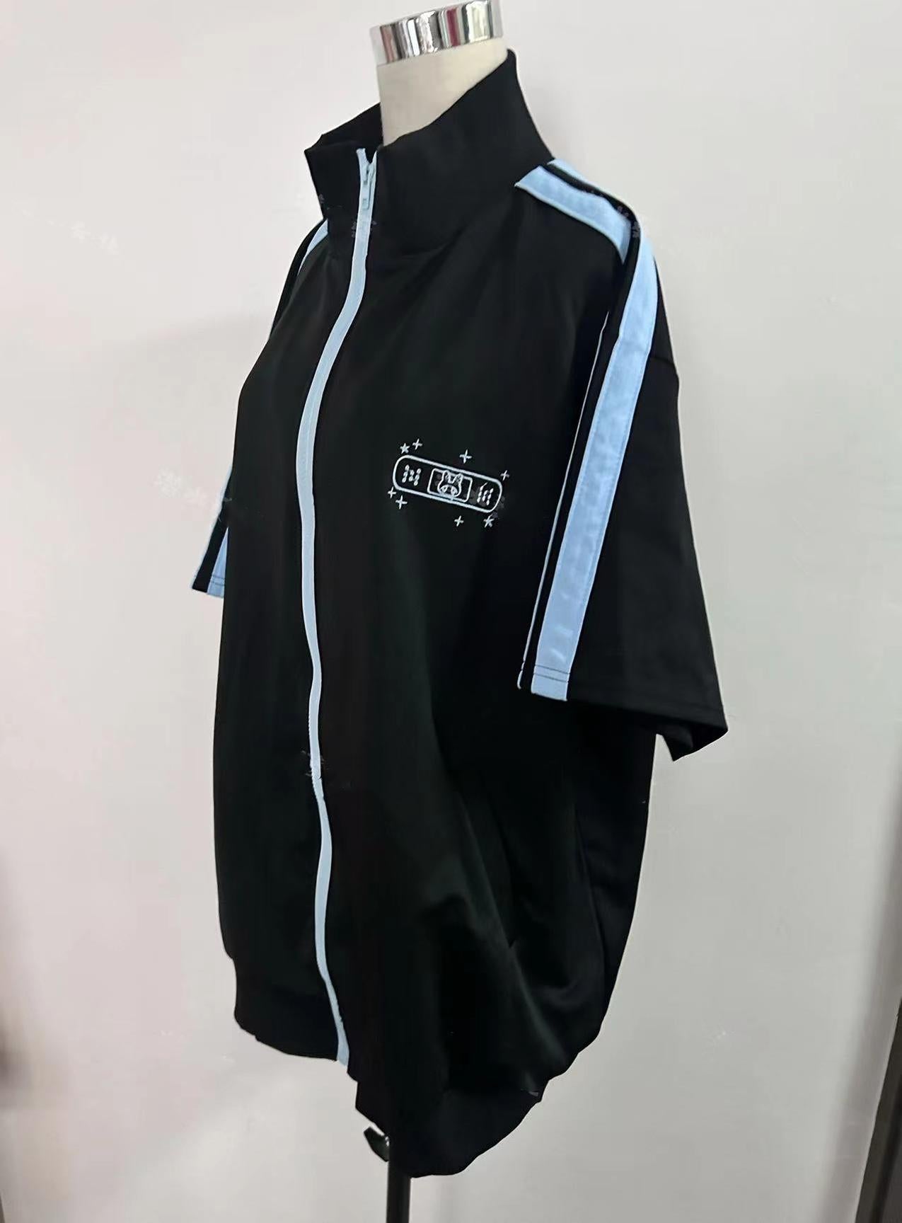 Oversized Tenshi Kaiwai Fashion Jacket Short Sleeve Coat 37674:565674