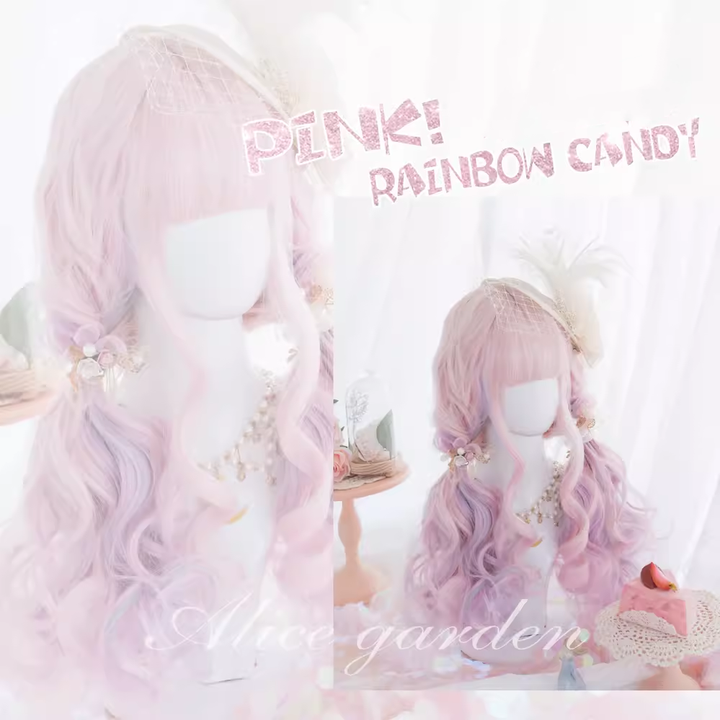 Lolita Wig Fairy Kei Wig Rainbow Wig Pink Wig 31726:497174 31726:497174