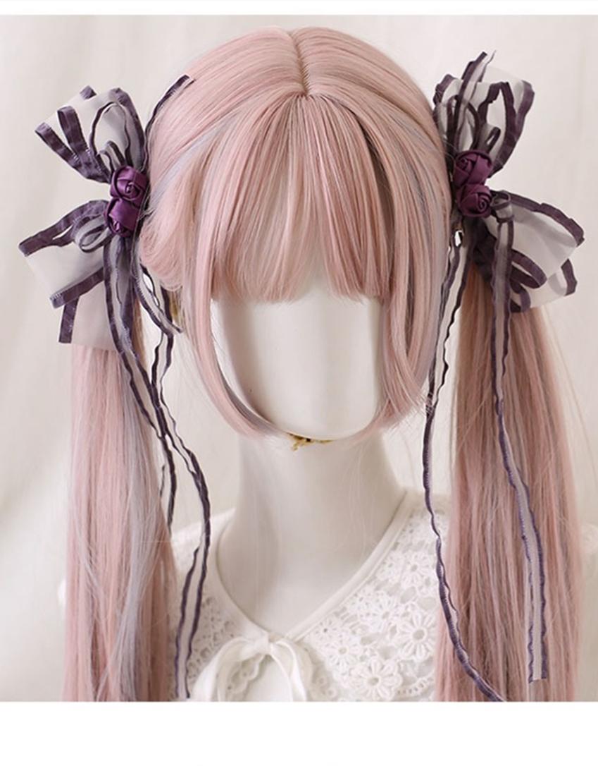 Jirai Kei Hairpin Lolita Headdress With Ribbon Multicolor 35300:489316 35300:489316