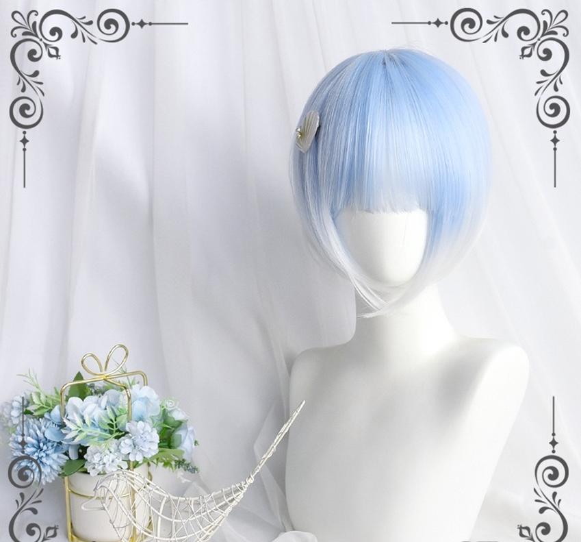 Lolita Wig Tenshi Kaiwai Blue Wig Double Ponytails 35054:483158 35054:483158