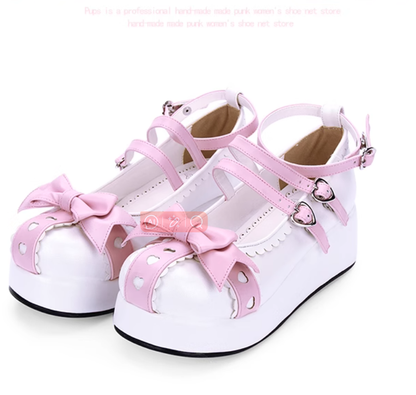 Lolita Platform Shoes Round Toe Thick Bottom Princess Shoes 37448:561704