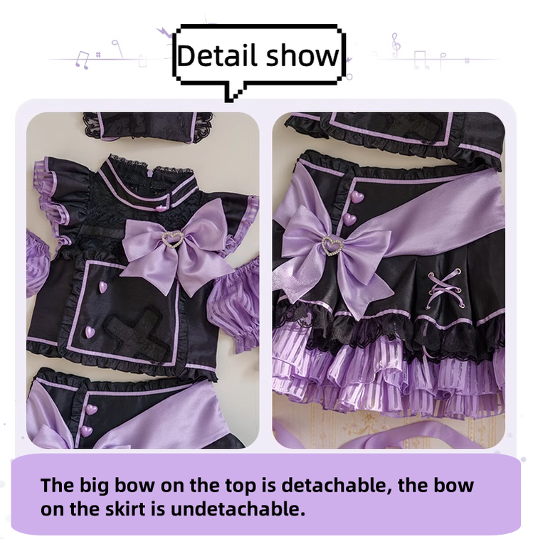 Jirai Kei Skirt Two-Piece Idol Stage Outfit Short-Sleeve Top and Skirt Set 41562:707138