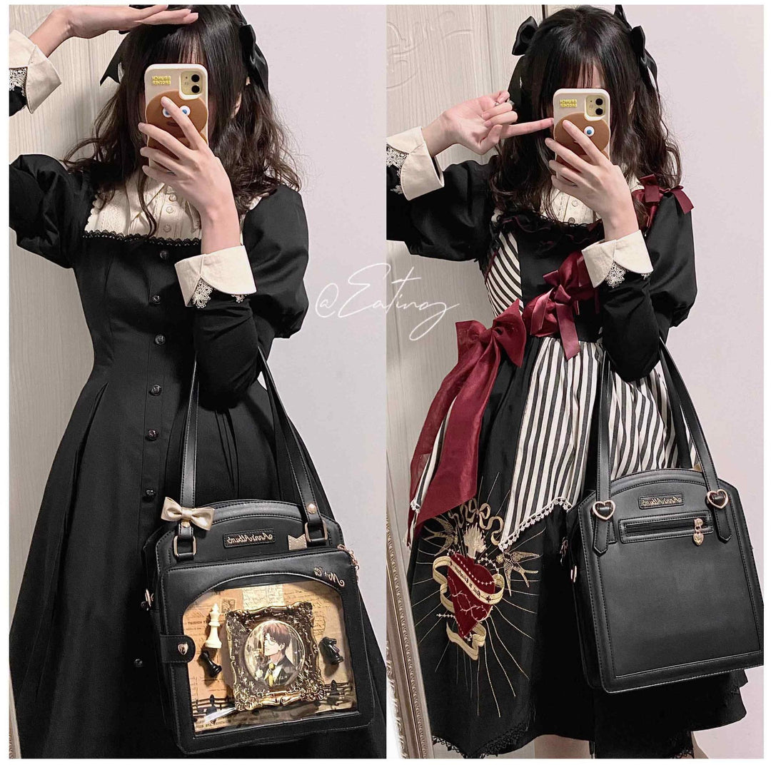 Kawaii Itbag Plaid Girl Large Capacity Handbag 33788:486040