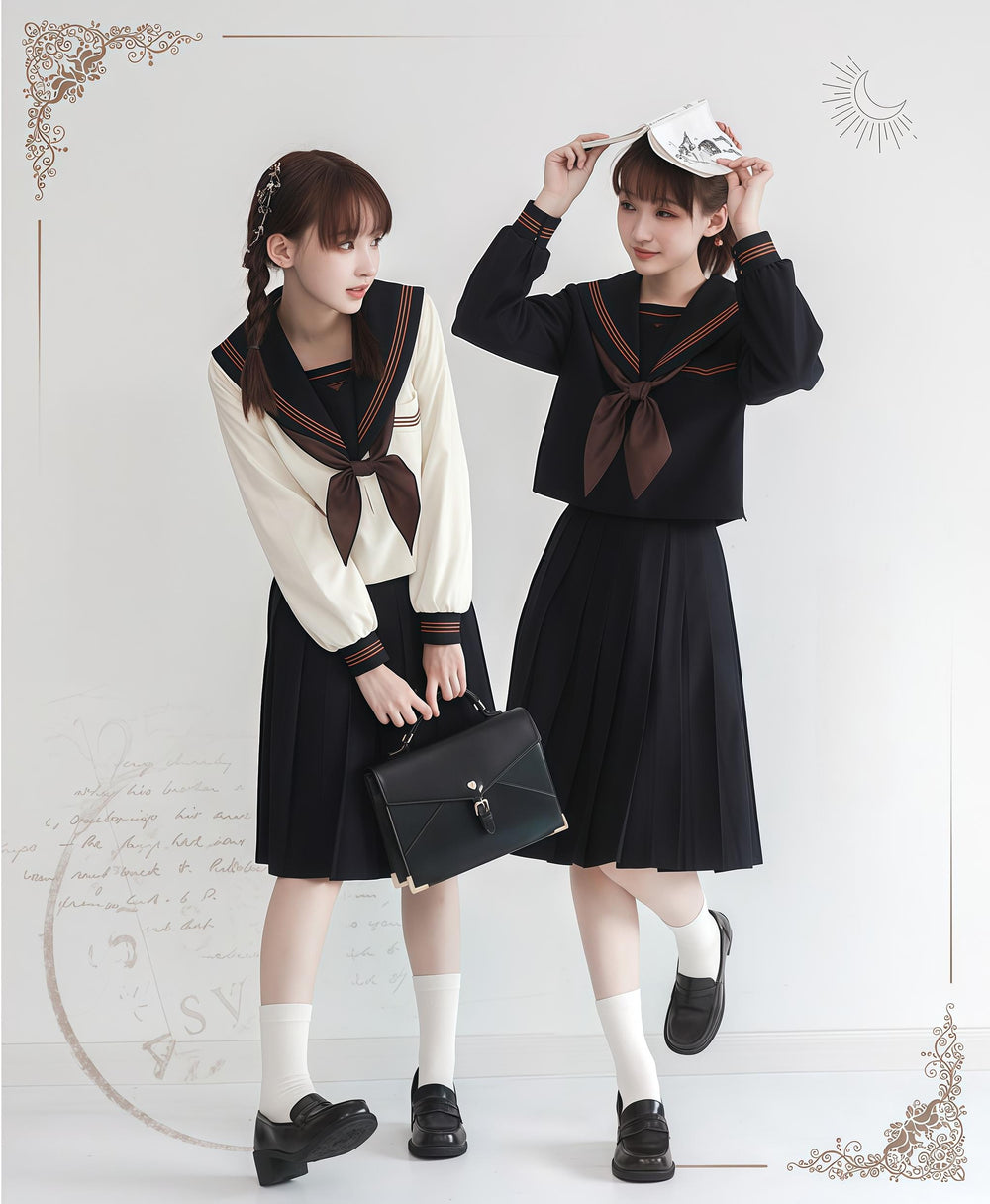 Autumn JK Uniform Sailor Top, Embroidered 43789:786085