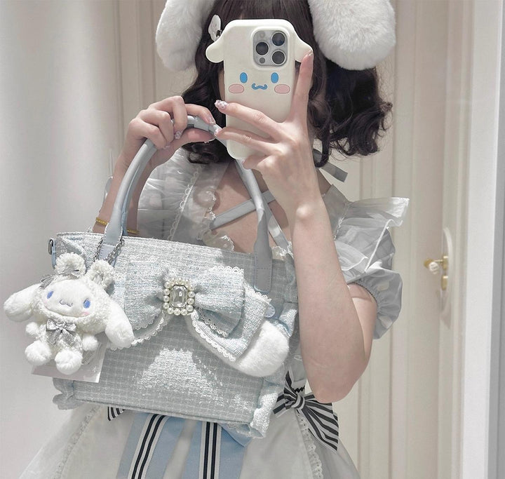Ryousangata Style Handbag, Bow and Plush Ears 43680:782742