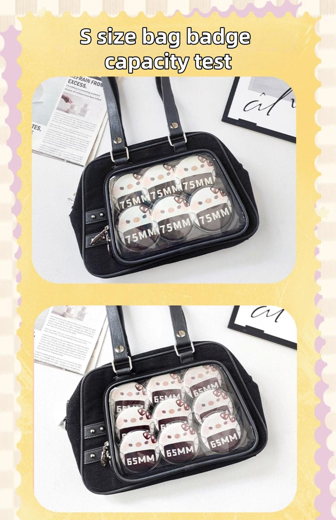 Subculture Ita Bag Large Capacity Square Star Crossbody Bag 40126:678652