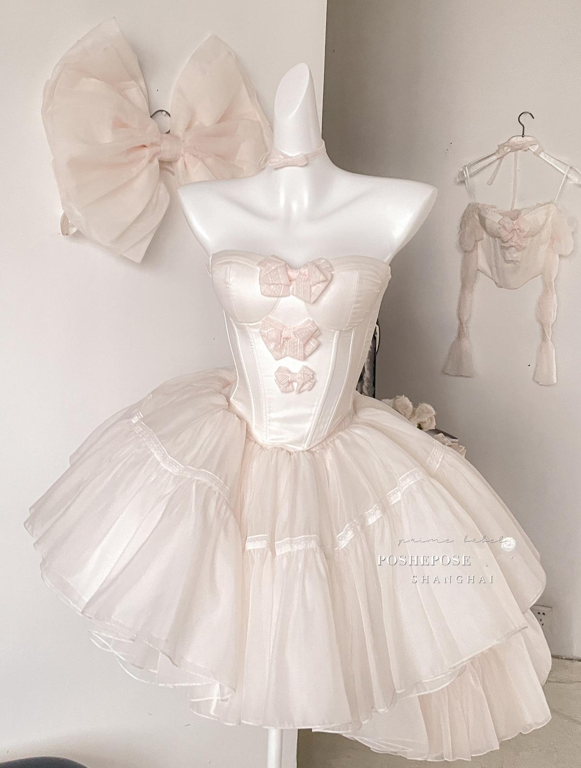 Pink Lolita Dress Corset Dress Princess Dress 36384:540788 36384:540788