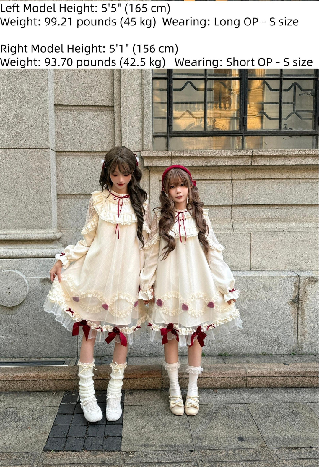 A-Line Daily Lolita OP Dress, Strawberry Accents 44324:805704