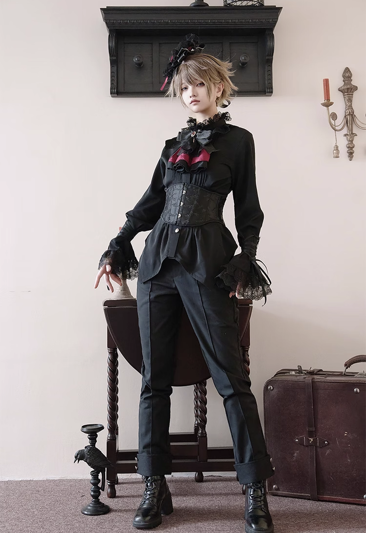 Ouji Lolita Outfit Prince Set Coat Shirt Pants 39364:629848