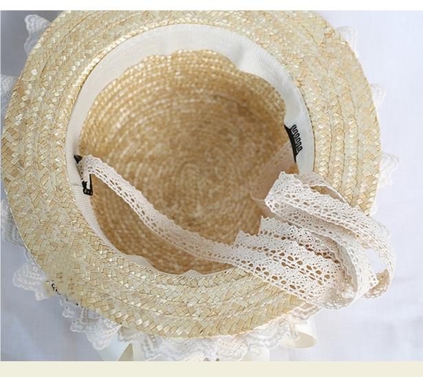 Mori Kei Straw Hat Cottagecore Lace Hat Handmade Strawhat 36444:523036 36444:523036