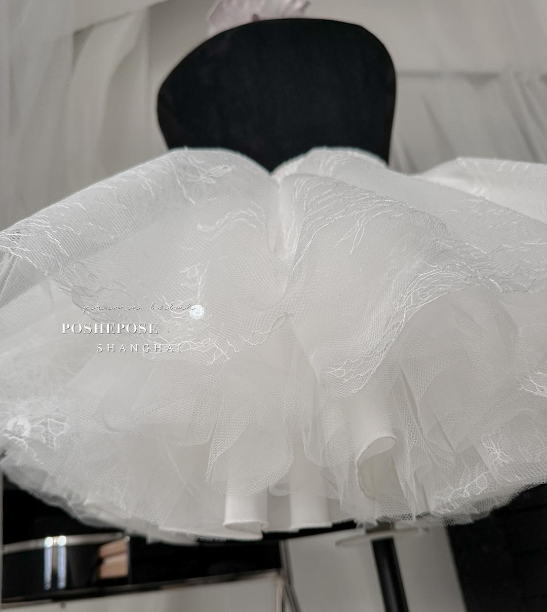 Puffy Prom Dress Petticoat Lolita Dress Petticoat Black White 36386:542748