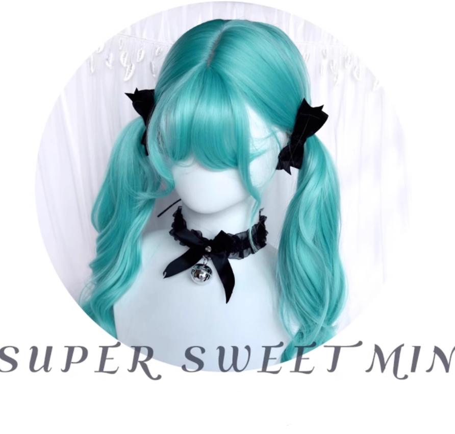 Lolita Wig Mint Green Cosplay Wig Long Curl Wig 38888:607958