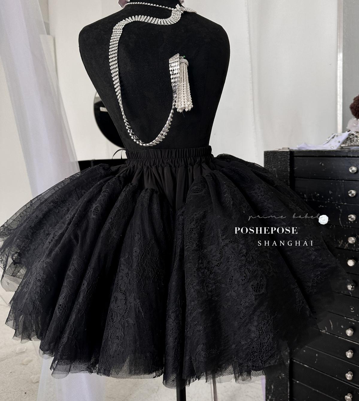Lolita Dress Petticoat Puffy Black And White Pettipants (F L M S XS) 36386:542750
