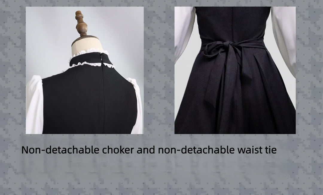 Jirai Kei Houndstooth Dress, Non Detachable Choker 45266:843449