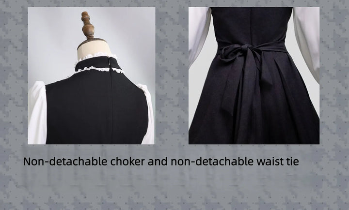 Jirai Kei Houndstooth Dress, Non Detachable Choker 45266:843449